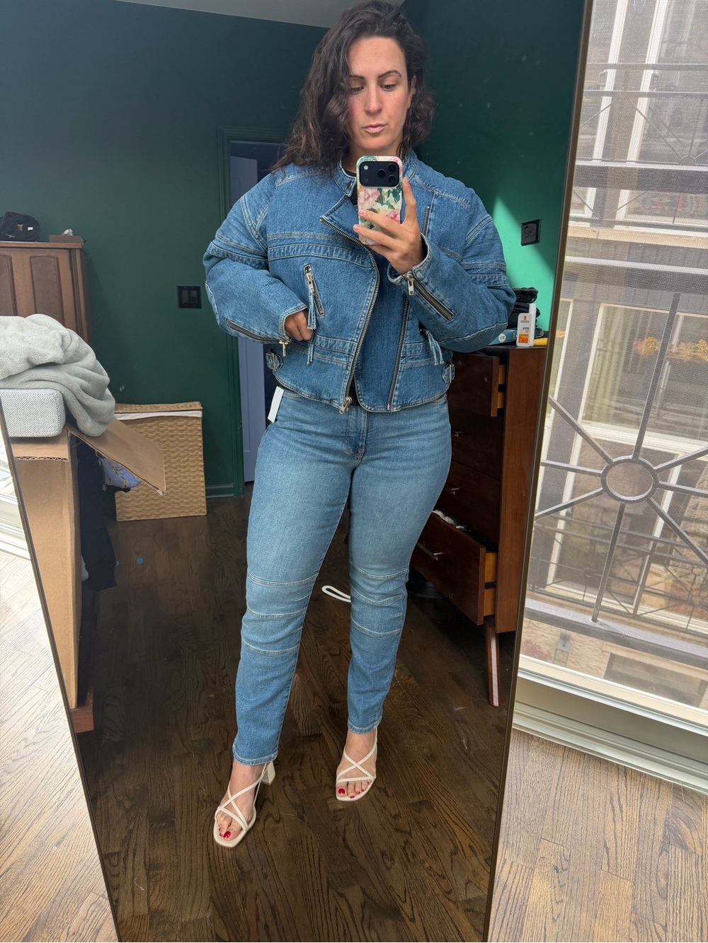 Good American Moto Jean Jacket & Skinny Jeans